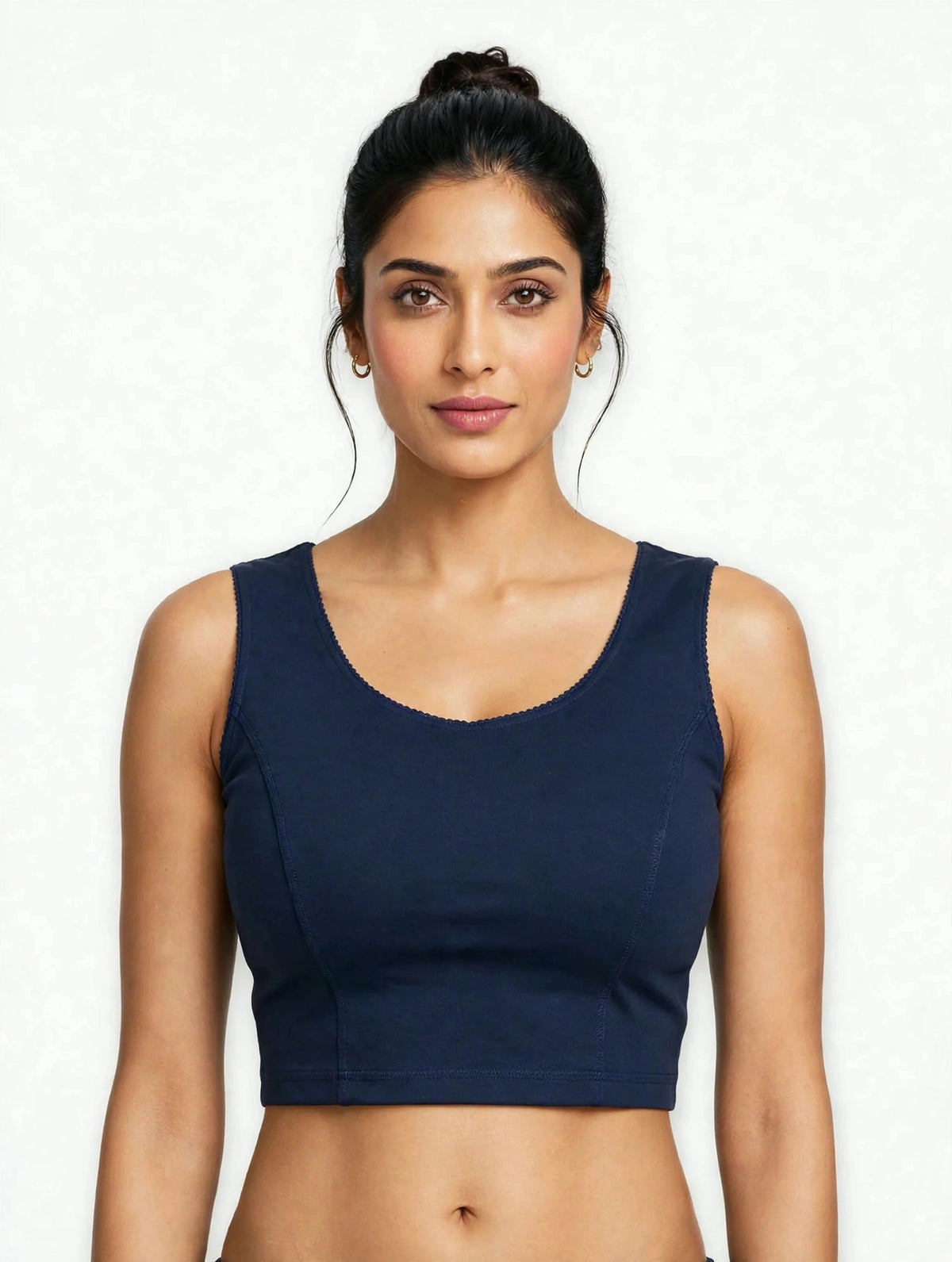 NIJER FASHION Women's Readymade Sleeveless Deep U Back Dori Saree Blouse