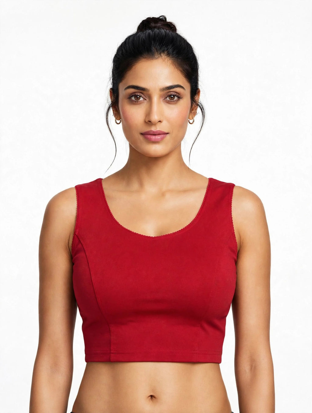 NIJER FASHION Women's Readymade Sleeveless Deep U Back Dori Saree Blouse