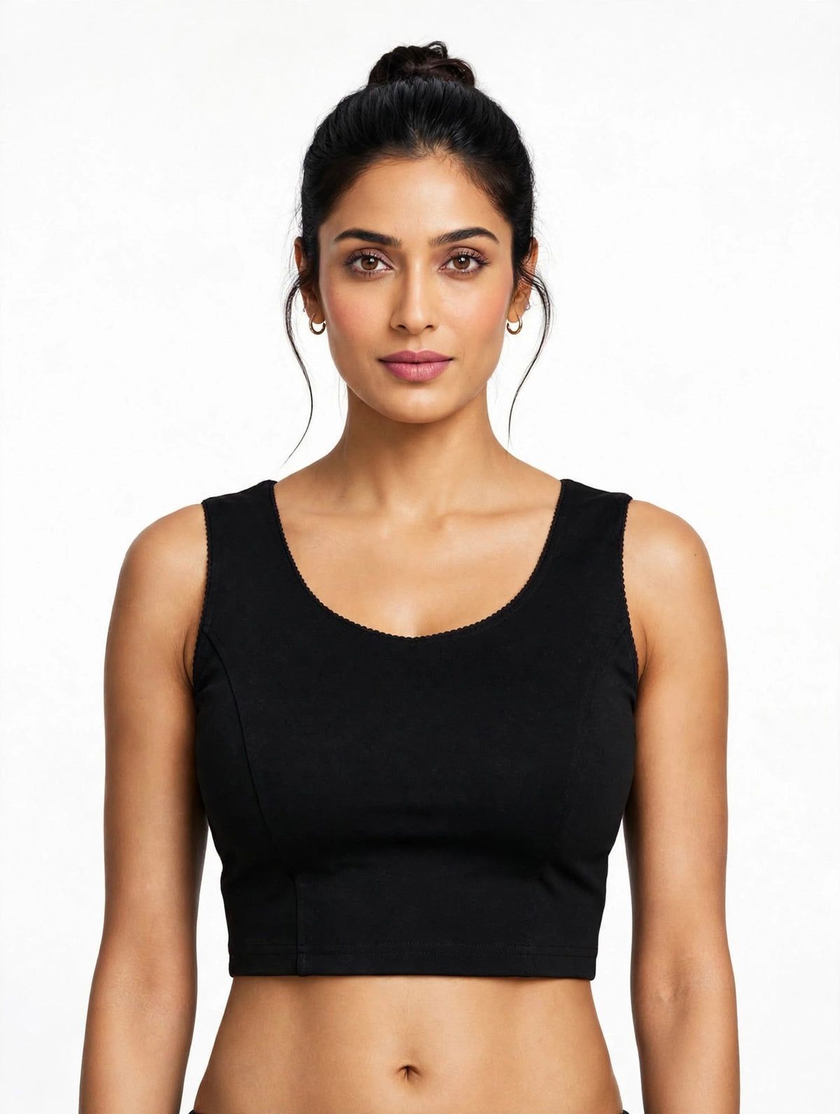NIJER FASHION Women's Readymade Sleeveless Deep U Back Dori Saree Blouse
